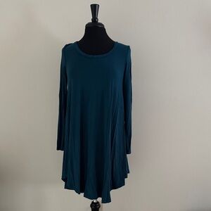PIKO Bamboo Teal Long Sleeve Tunic EUC Size Small